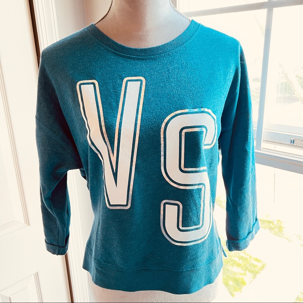 Eagles Green Victorias Secret 3/4 Sleeve Sweatshirt